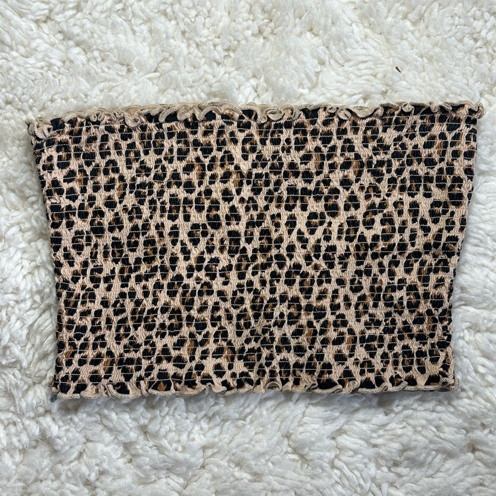 H&M Beige Smocked Tube Top